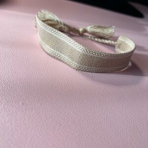 Elegant Cream Woven Bracelet